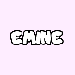 Coloriage pr&eacute;nom EMINE