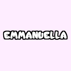 Coloriage pr&eacute;nom EMMANUELLA