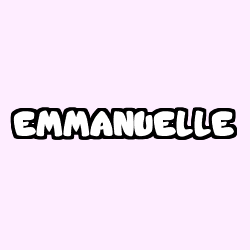 Coloriage pr&eacute;nom EMMANUELLE