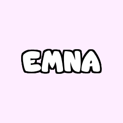 Coloriage pr&eacute;nom EMNA