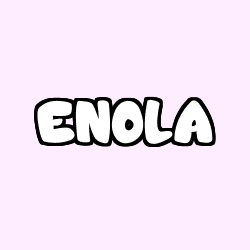 Coloriage pr&eacute;nom ENOLA