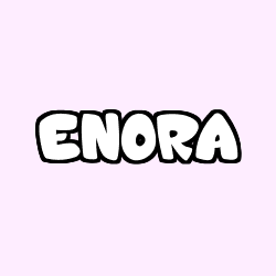 Coloriage prénom ENORA