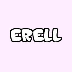 Coloriage pr&eacute;nom ERELL