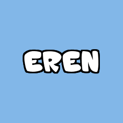 Coloriage pr&eacute;nom EREN