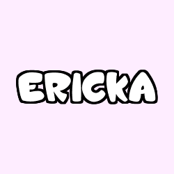 Coloriage prénom ERICKA