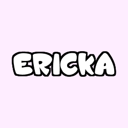Coloriage pr&eacute;nom ERICKA