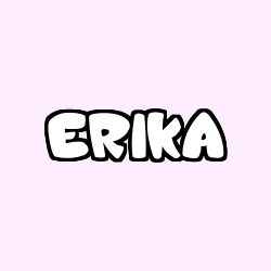 Coloriage pr&eacute;nom ERIKA