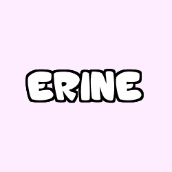 Coloriage pr&eacute;nom ERINE