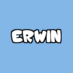Coloriage pr&eacute;nom ERWIN
