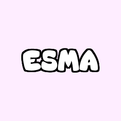 Coloriage pr&eacute;nom ESMA