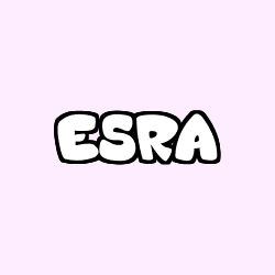 Coloriage prénom ESRA