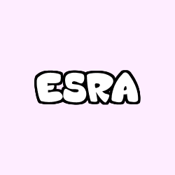 Coloriage pr&eacute;nom ESRA