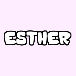Coloriage prénom ESTHER