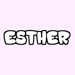 Coloriage pr&eacute;nom ESTHER