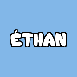 Coloriage prénom ÉTHAN