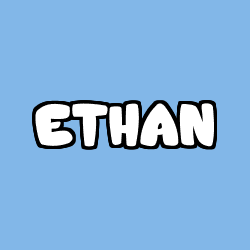 Coloriage pr&eacute;nom ETHAN