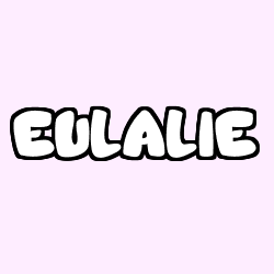 Coloriage prénom EULALIE