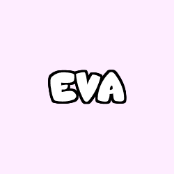 Coloriage prénom EVA