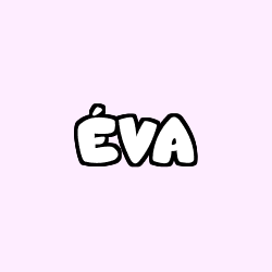 Coloriage prénom ÉVA