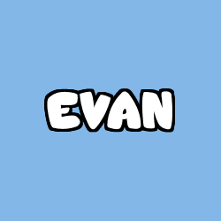 Coloriage prénom EVAN