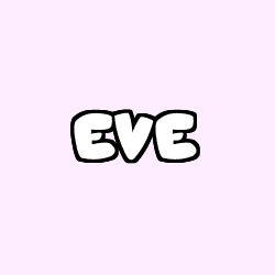 Coloriage pr&eacute;nom EVE