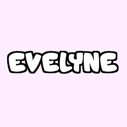 Coloriage pr&eacute;nom EVELYNE