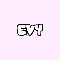 Coloriage pr&eacute;nom EVY