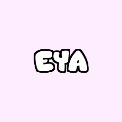 Coloriage pr&eacute;nom EYA