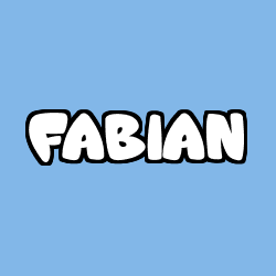 Coloriage pr&eacute;nom FABIAN