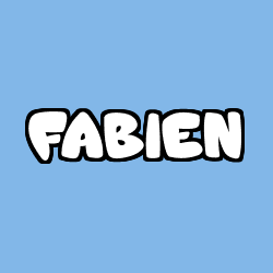 Coloriage pr&eacute;nom FABIEN