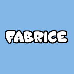 Coloriage pr&eacute;nom FABRICE