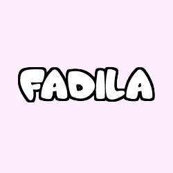 Coloriage pr&eacute;nom FADILA