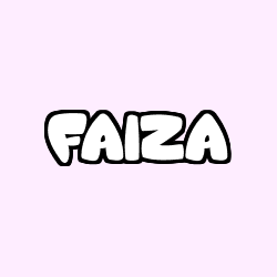 Coloriage prénom FAIZA