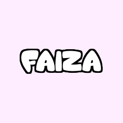 Coloriage pr&eacute;nom FAIZA
