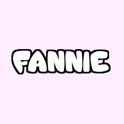 Coloriage pr&eacute;nom FANNIE