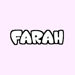 Coloriage prénom FARAH