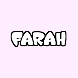 Coloriage pr&eacute;nom FARAH