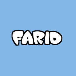Coloriage pr&eacute;nom FARID