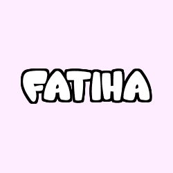 Coloriage prénom FATIHA