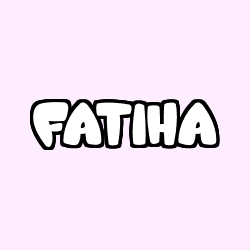 Coloriage pr&eacute;nom FATIHA