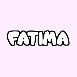 Coloriage pr&eacute;nom FATIMA
