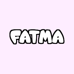 Coloriage pr&eacute;nom FATMA