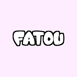 Coloriage pr&eacute;nom FATOU