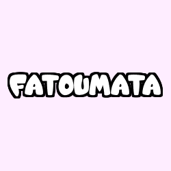 Coloriage prénom FATOUMATA