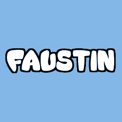 Coloriage pr&eacute;nom FAUSTIN