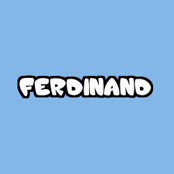 Coloriage pr&eacute;nom FERDINAND