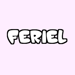 Coloriage pr&eacute;nom FERIEL