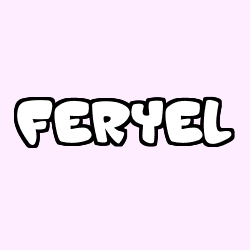 Coloriage pr&eacute;nom FERYEL