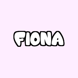 Coloriage pr&eacute;nom FIONA