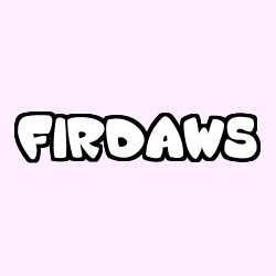 Coloriage pr&eacute;nom FIRDAWS